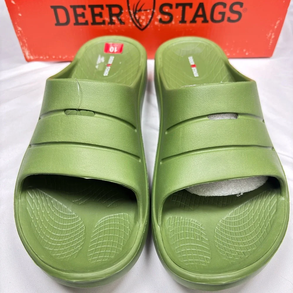 Deer Stags Ward Slide Sandals |Men’s Size 10M | Sage Green | Lightweight Comfort